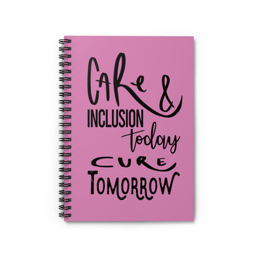 Pink Spiral Notebook - Care & Inclusion