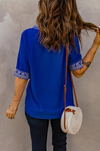 Load image into Gallery viewer, Embroidered V-Neck Top
