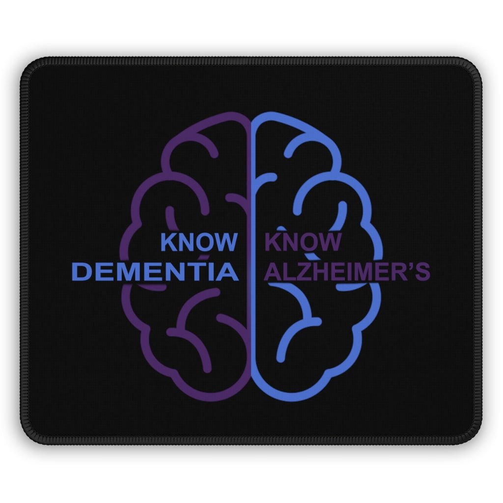 Black Gaming Mouse Pad - Know Dementia | Know Alzheimer’s