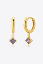 Load image into Gallery viewer, Inlaid Zircon Huggie Drop Earrings
