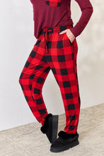 Carregar imagem no visualizador da galeria, Zenana Full Size Plaid Round Neck Top and Pants Pajama Set
