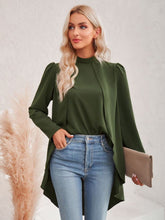 Load image into Gallery viewer, Long Puff Sleeve High-Low Blouse
