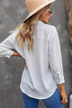 Load image into Gallery viewer, Textured Johnny Collar Three-Quarter Sleeve Blouse
