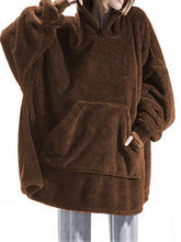 Load image into Gallery viewer, Long Sleeve Pocketed Hooded Lounge Top
