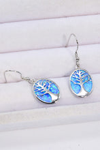 Load image into Gallery viewer, Opal Blue Platinum-Plated Drop Earrings
