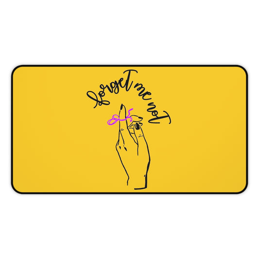 Yellow Desk Mat - Forget me (k)Not