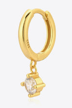 Load image into Gallery viewer, Inlaid Zircon Huggie Drop Earrings
