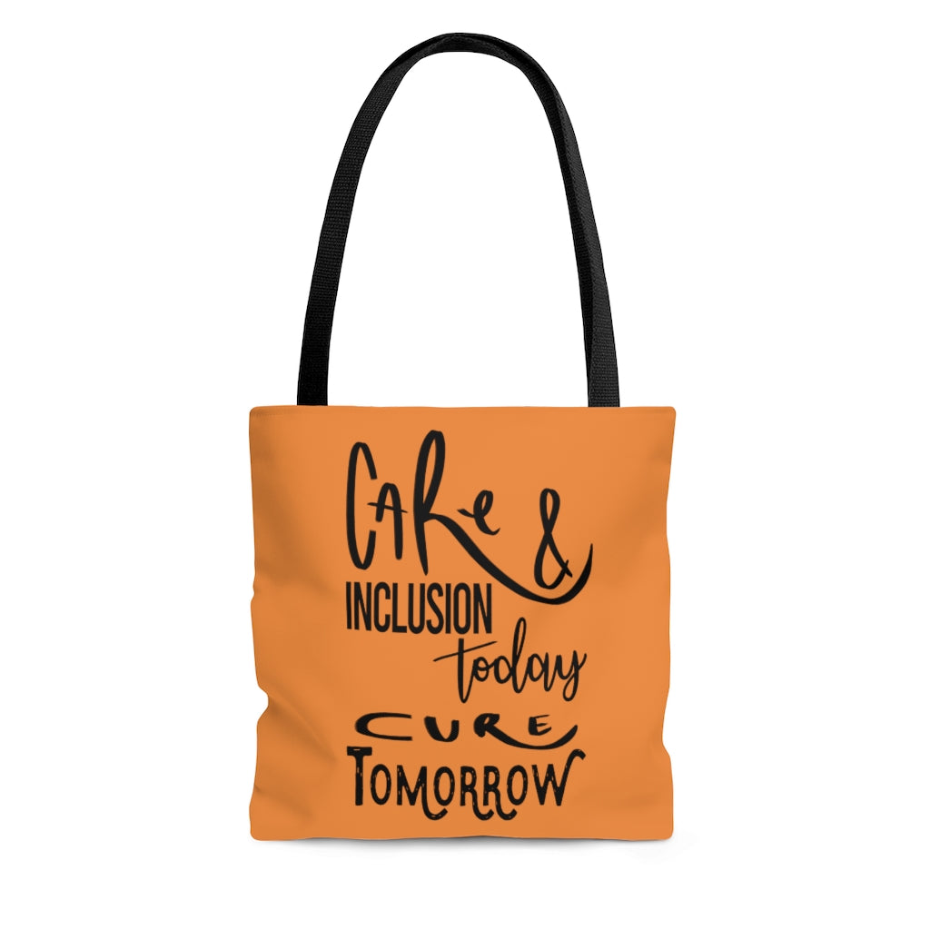 Orange Tote Bag - Care & Inclusion