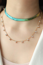 Load image into Gallery viewer, Gradient Herringbone Chain Double-Layered Necklace

