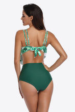 Load image into Gallery viewer, Two-Tone Ruffled Two-Piece Swimsuit
