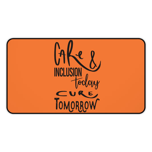 Orange Desk Mat - Care & Inclusion