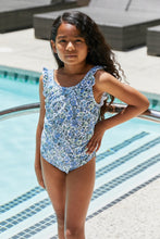 Load image into Gallery viewer, Marina West Swim Bring Me Flowers V-Neck One Piece Swimsuit In Thistle Blue
